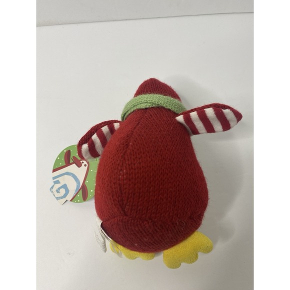Starbucks Red Penguin Knit Plush 6" 2007 Holiday Christmas Stuffed Winter Animal - Picture 3 of 7